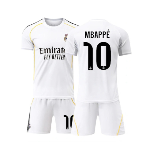 Real Madrid Mbappe hemmatröja shorts för La Liga säsongen 2025/2026